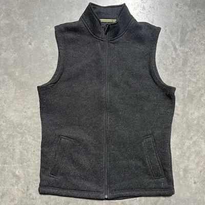 SmartWool Hudson Trail Fleece Vest Mens Medium Gray Wool Blend Full Zip Hiking - Image 1 of 4