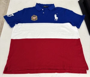 Polo Ralph Lauren Men’s USA Big Pony #3 Polo Classic Fit Red White & Blue Sz 2XL - Picture 1 of 10