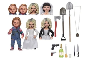 NECA Child's Play Bride of Chucky Tiffany & Chucky 2-piece SET 10cm Action Figur - Picture 1 of 6