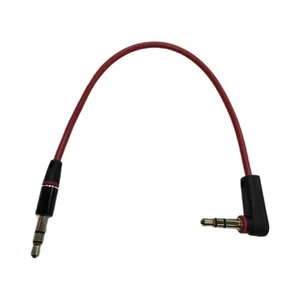 Reinforced Nylon Braided 3.5mm Cord Angled Adapter Short Length for Tight Space - Picture 1 of 8