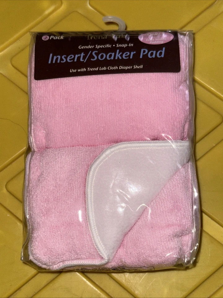 Trend Lab Insert Soaker Pad For Cloth Diapers Girls Pink Extra Middle Padding - Image 1 of 2