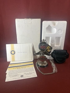 Franklin Mint Harley Davidson LOW RIDER Pocket Watch W/Chain Stand - Picture 1 of 11
