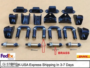 U Shackle Complete Suspension Kit For Willys Jeep MB GPW CJ 2A 3B M38A Truck - Picture 1 of 9