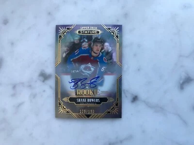 2020-21 Upper Deck Stature SHANE BOWERS On Card Auto RC Devils #/199 - Image 1 of 2