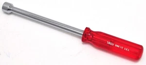 Vintage VACO Hex Nut Driver S166 1/2"x6" Red Handle HOLLOW SHAFT made in USA New - Picture 1 of 4