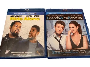 Ride Along & Friends with Benefits Comedy Blu-ray Duo No Digitals Discs VG *READ - Picture 1 of 19