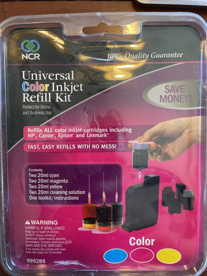 NCR Universal Color Inkjet Refill Kit, 1 Each