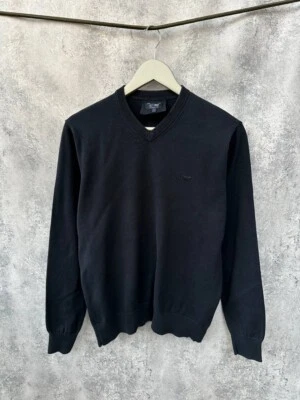 Suéter Armani Jeans Vintage Cuello en V Manga Larga Negro Jersey Para Hombre Talla Grande Foto 1 de 4