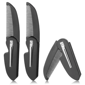 3 PCS Folding Beard Comb, Portable Mustache Comb for Men, Small Fine Tooth Hair - Picture 1 of 7