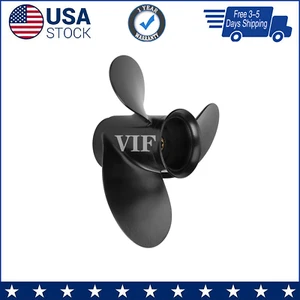 9 x 9  Aluminum Boat Propeller for Mercury6-15hp 48-828156A12 8 Spline Tooth - Picture 1 of 6