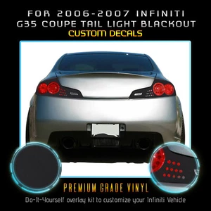 For 2006-2007 Infiniti G35 Coupe Tail Light Blackout Overlay - Matte Black Vinyl - Bild 1 von 4