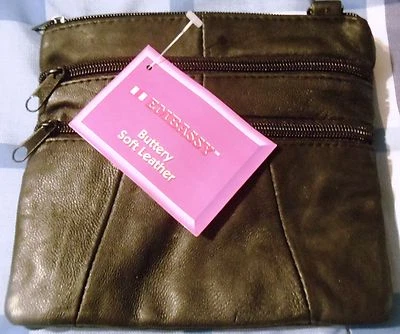 NUEVO BOLSO EMBAJADA CUERO NEGRO GENUINO DESMONTABLE CORREA DE HOMBRO AJUSTABLE  Foto 1 de 4