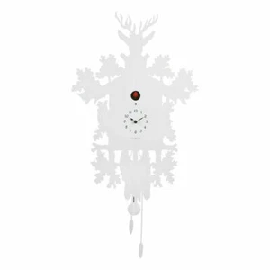 CUCU 373 Reloj de cuco blanco pintado Domeniconi Design objeto made in Italy - Imagen 1 de 4
