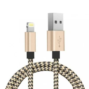 USB CABLE 3FT LONG CHARGER CORD POWER WIRE SYNC BRAIDED for IPHONES IPADS IPODS - Picture 1 of 6