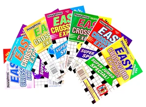 NEW Lot 7 Penny Press Dell Easy Express Super Jumbo Crossword Puzzle Books - Foto 1 di 2