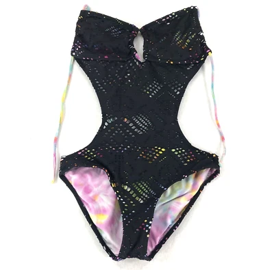 Traje de baño OP traje de baño para mujer talla S (3/5) negro encaje pasteles tie-dye bikini Foto 1 de 4