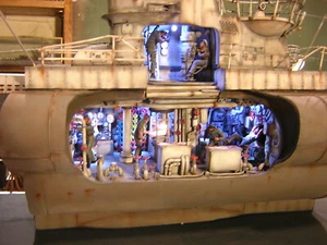 U-BOAT SUBMARINE UBOOT SUBMARINO TYPE VIIC INTERIOR SECTION 1/32 - Imagen 1 de 15