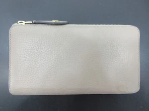 Auth Louis Vuitton Portefeuille Comet M63104 Taurillon Leather Greige 102799 - Picture 1 of 12