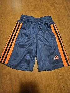 Adidas Shorts Youth Small Black Orange/Red Lightweight Gym Basketball Kids Boys - Picture 1 of 16
