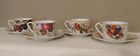 Everyday Gibson Set of 4 Coffee Cups with Saucers Fruit Plums