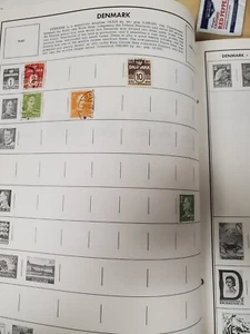 USED: Denmark Postage 5 Stamp Lot U H (see pictures) w/page - Picture 1 of 4