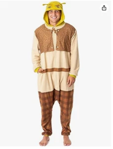 DreamWorks Shrek Character Costume, Men's Small/Medium, Sleep Suit - Picture 1 of 8