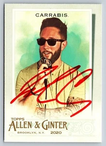 Jared Carrabis handsignierte Allen & Ginter Sammelkarte - Baseball Schriftsteller - Bild 1 von 2