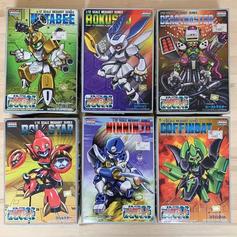 Medabots Plastic Model Complete set of 6 models Retro Figure Rare F/S Cover
