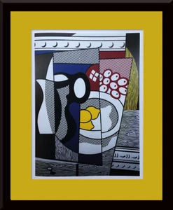 ROY LICHTENSTEIN - 'Cubist Still Life With Lemons' Custom Framed Print - Picture 1 of 2