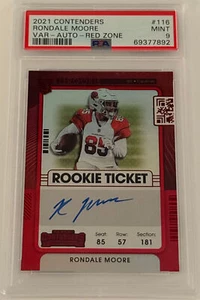 2021 Panini Contenders #116 Rondale Moore RC - Red Zone Variation - On-Card Auto - Bild 1 von 2