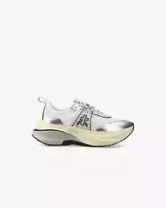 Turnschuhe PREMIATA Frauen Leder Silber und Netzwerk Weiß Art. Hill 7511 - Bild 1 von 6
