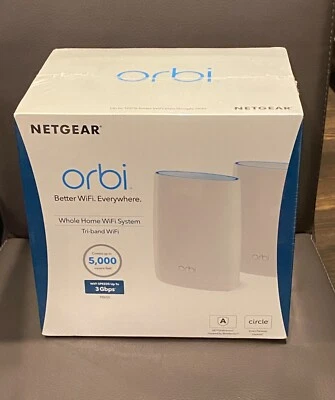 NETGEAR Tri-band Whole Home Mesh WiFi System with 3Gbps Speed (RBK50) NEW SEALED - Image 1 of 4