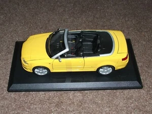 Audi RS4 Cabriolet Giallo Yellow 1/18 Maisto Die Cast Metal Model New but No Box - Picture 1 of 2