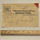 1907 Bs And Co Bennett Sloan Manufacturers Of Cigars Sc Receipt For Gents