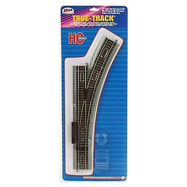 Interruptor a presión manual Atlas escala HO True-Track Code 83 22" radio DERECHO #483 NUEVO Foto 1 de 1