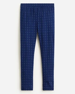 Crewcuts Girls Printed Leggings, 7, Blue/ Gold - Picture 1 of 3