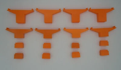 AURORA TJET ORANGE TRESTLE & EXTENSION 16 PC SET ~ 2 SIZES ~ HO SCALE ~ EXC - Image 1 of 3