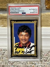 EFREN REYES SIGNED AUTO 1993 PRO BILLIARD TOUR RC CARD #35 “HOF ‘03” “GOAT” PSA
