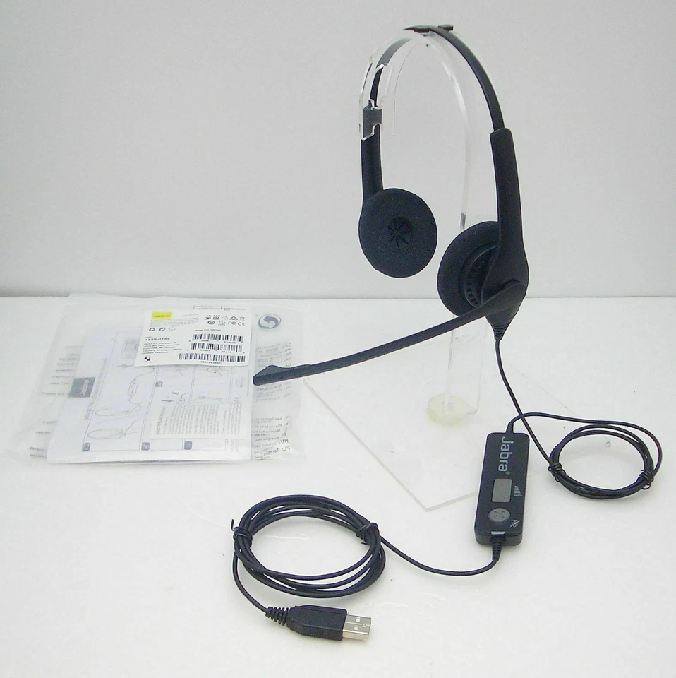 Jabra BiZ 1500 USB Wired Stereo Over-The-Head PC Headset Supra-Aural 32Ohm 20Hz - Image 1 of 1