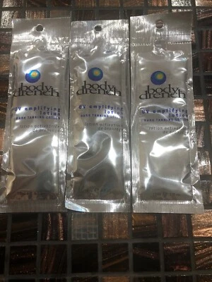 Body Drench UV Amplifying Dark Tanning Lotion (set of 3) 18ml Each - Image 1 of 3