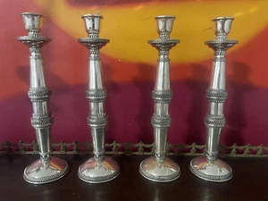 Set di 4 candelabri vintage argento sterling ISRAELE NETAFIM filigrana SHABBAT - Foto 1 di 6