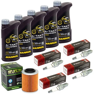 Inspektion Set für Aprilia ETV 1000 Caponord 2001-2009 Öl 5L Ölfilter Zündkerzen - Bild 1 von 5