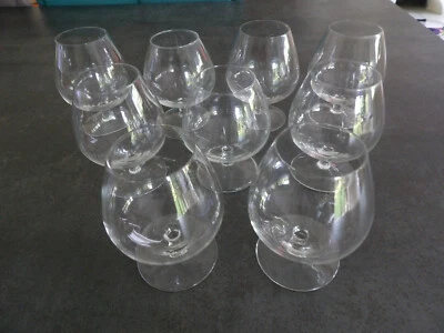 Serie de 9 verres à cognac Napoleon- cristal - Photo 1/3