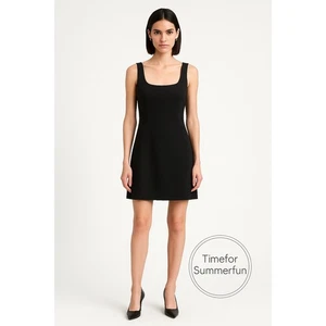 Banana Republic schwarzes Kleid ärmellos Mini quadratischer Ausschnitt Freizeit Damengröße 14 - Bild 1 von 8