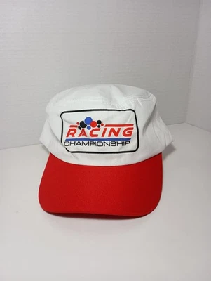Race Car Driver Costume Hat & Stick On Patch Hyde & Eek! Boutique Red Brim - Image 1 of 4