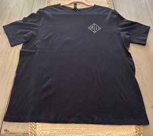 NWT Lauren Ralph Lauren Navy T Shirt Rhinestone Logo Women’s Sz 1X - Picture 1 of 7