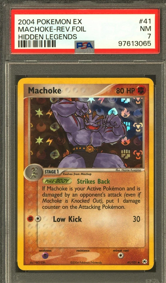 Pokemon EX Hidden Legends Reverse Holo Foil Machoke 41/101 PSA 7 - Image 1 of 1