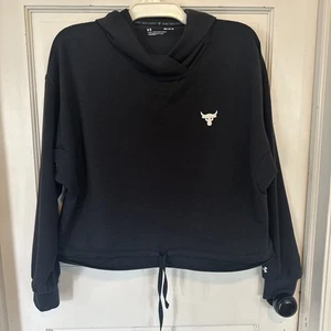 Under Armour Project Rock Pullover Frottee Hoodie Damen schwarz Größe M - Bild 1 von 14