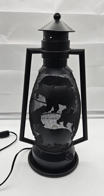 Деревенский медведь фонарь ночник — металлическая настольная лампа для оформления кабины - Изображение 1 из 4