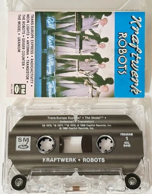 KRAFTWERK ROBOTS TAPE CASSETTE ELECTRO ELECTRONIC 1986 CAPITOL RECORDS SYNTH POP - Image 1 of 4